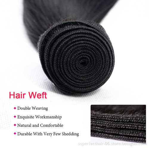 Top Quality Virgin Brazilian Cuticle Aligned Hair With Lace Frontal Closure 10A Raw Unprocessed Mink Straight Human Hair Bundles